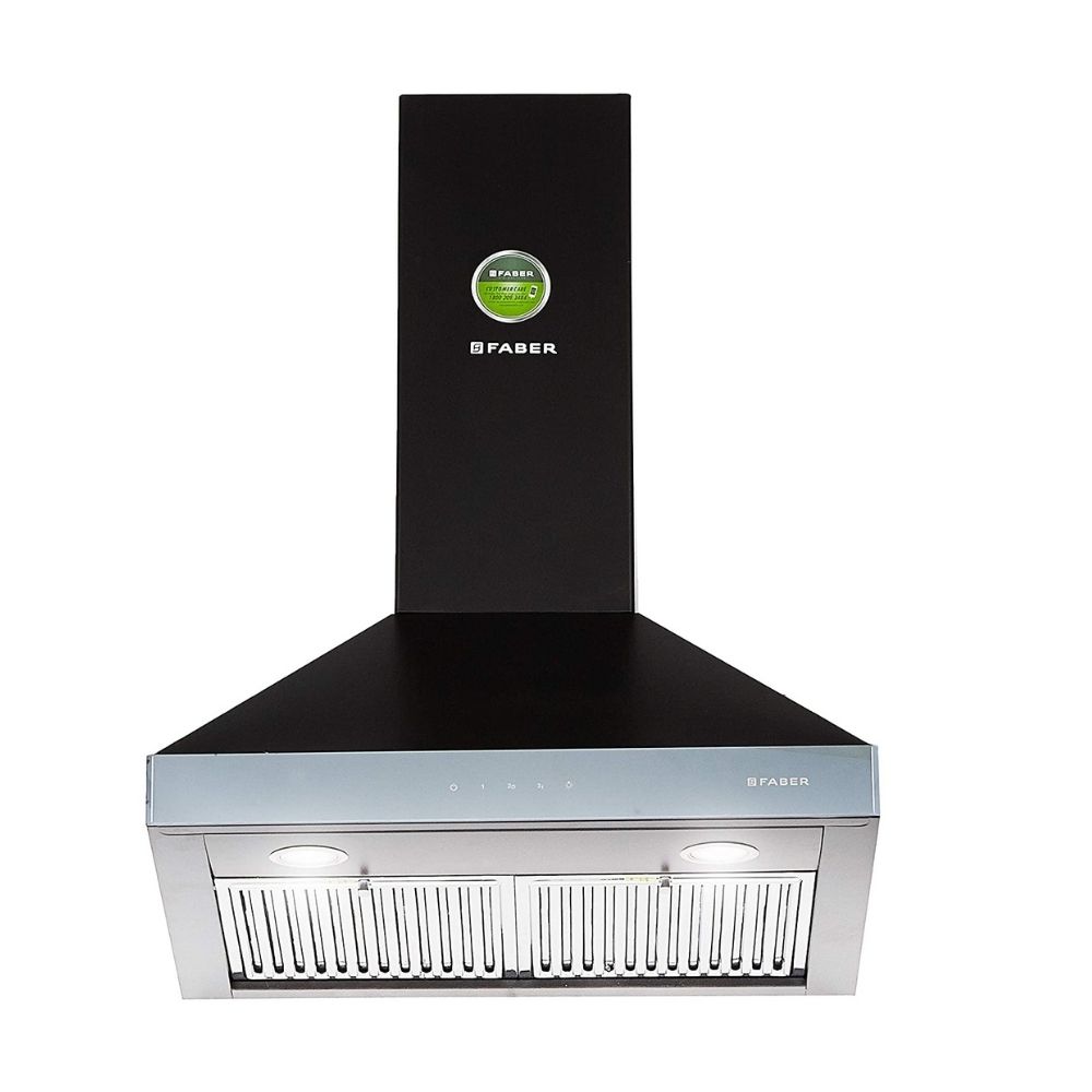 Faber 60 cm 1095 mhr pyramid Kitchen Chimney Hood Topaz Smart 3D T2S2 BK TC LTW 60 Baffle Filter Touch Control Black