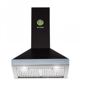 Image of Faber 60 cm 1095 m³/hr pyramid Kitchen Chimney (Hood Topaz Smart 3D T2S2 BK TC LTW 60, Baffle Filter, Touch Control, Black)