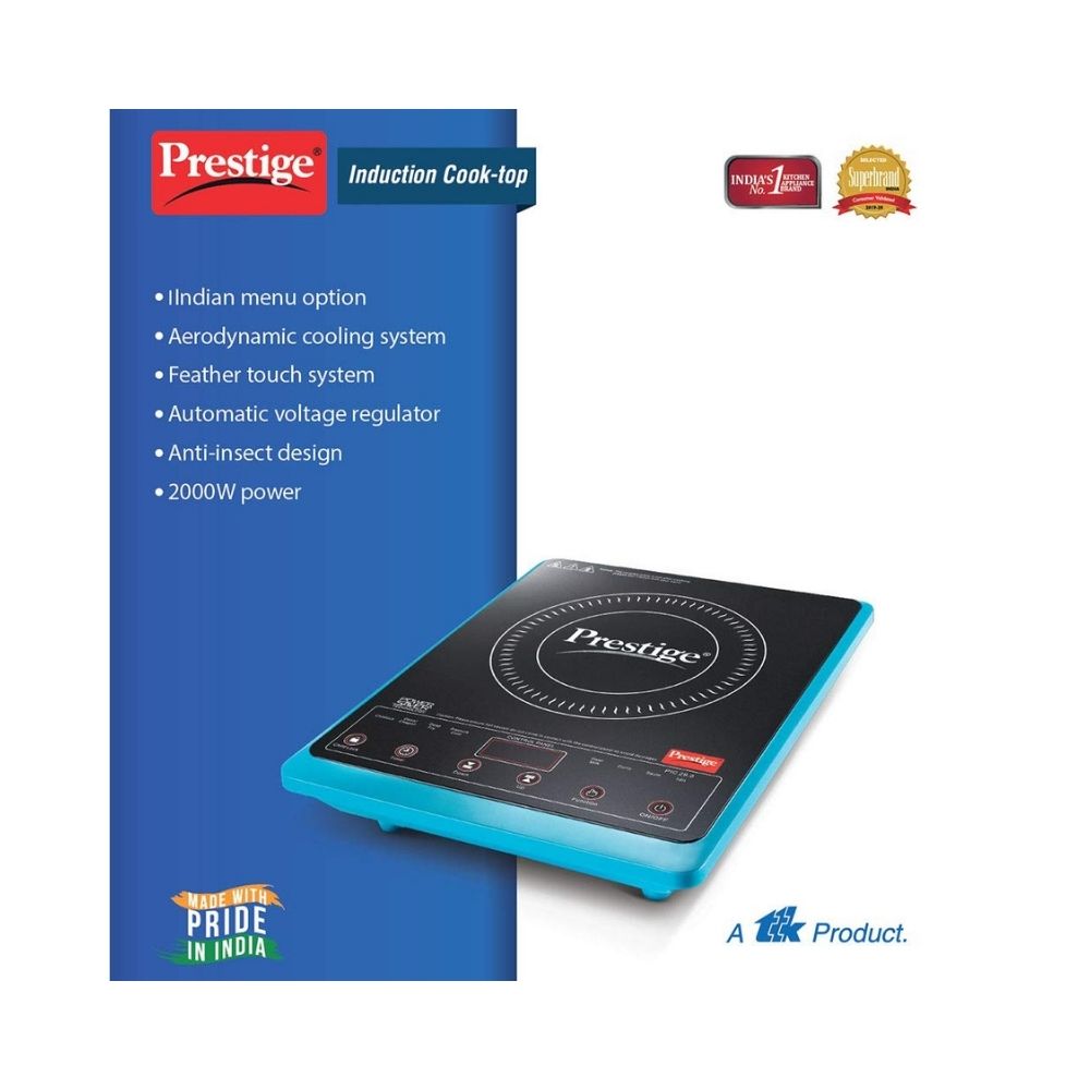 Prestige PIC 290 41959 Induction CooktopBlue Black Push Button