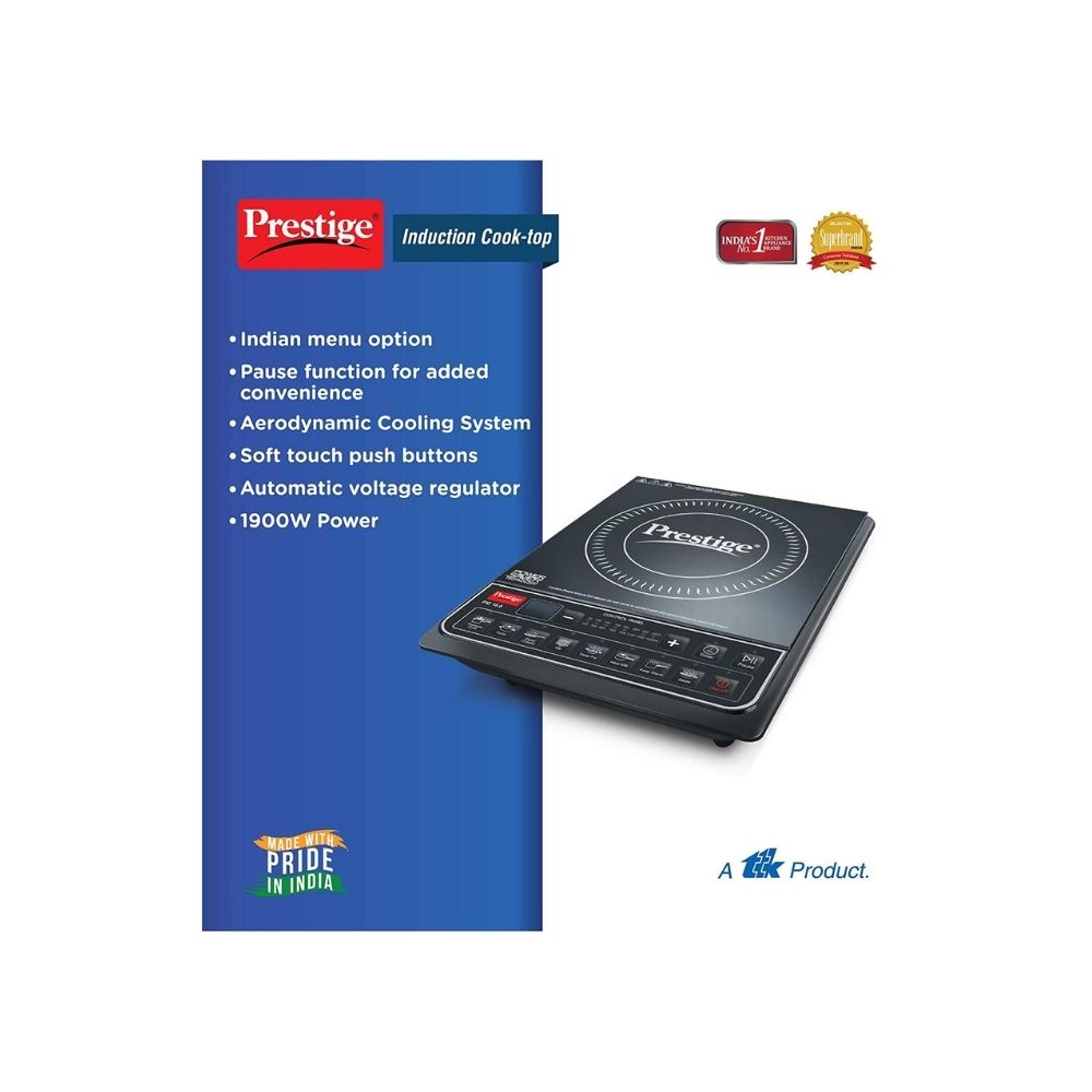 Prestige PIC 160 plus Induction CooktopBlack Push Button