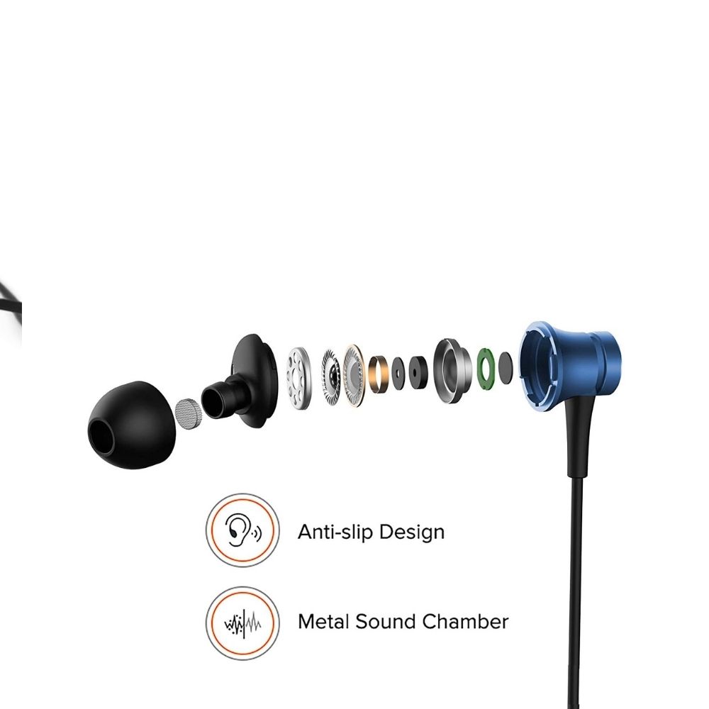 Mi Dual Driver in-Ear Earphones with Magnetic Earbuds Passive Noise Cancellation Tangle-Free Braided Cable Black