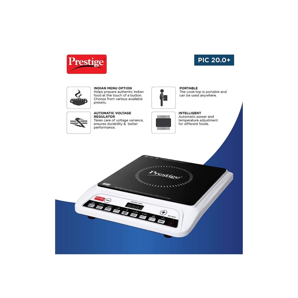 Prestige Induction Pic 200 Induction CooktopWhite Push Button