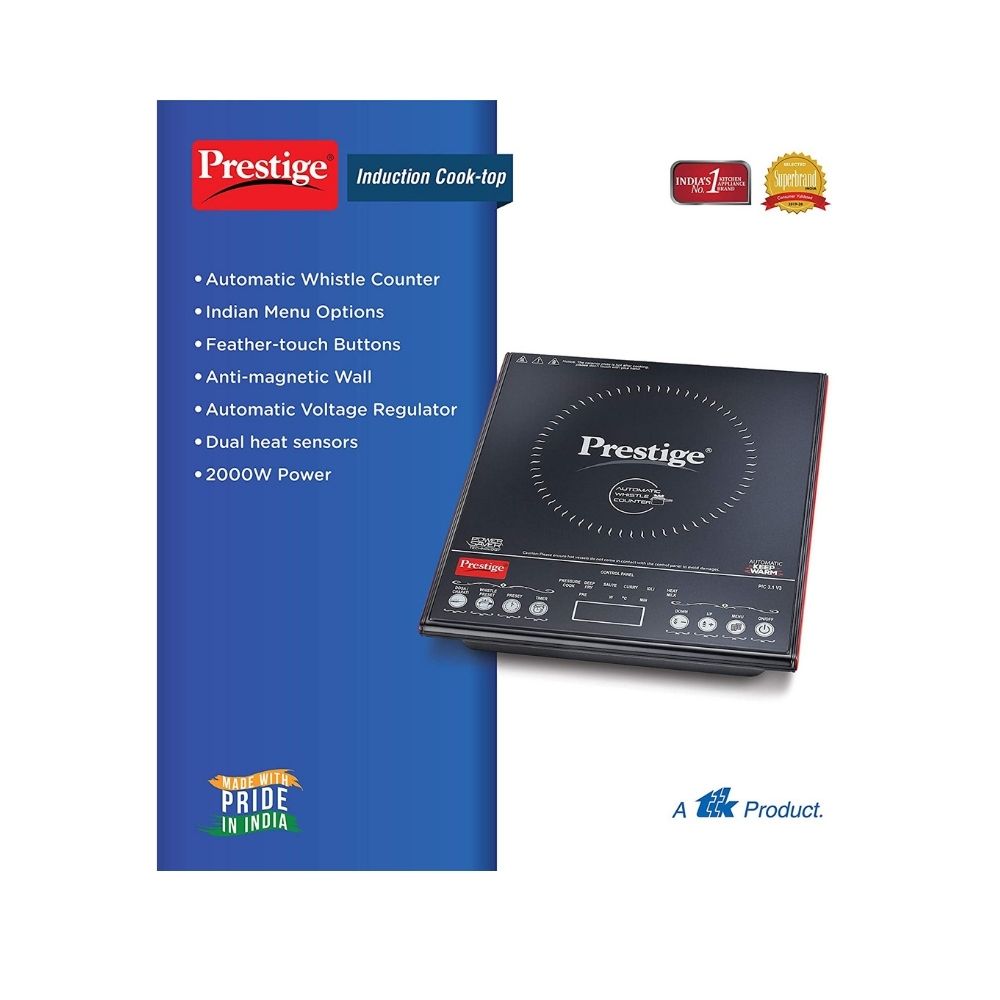 Prestige PIC 31 v3 Induction CooktopBlack Touch Panel