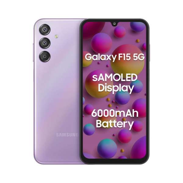 Image of Samsung Galaxy F15 5G (Groovy Violet, 6GB RAM, 128 GB Storage)