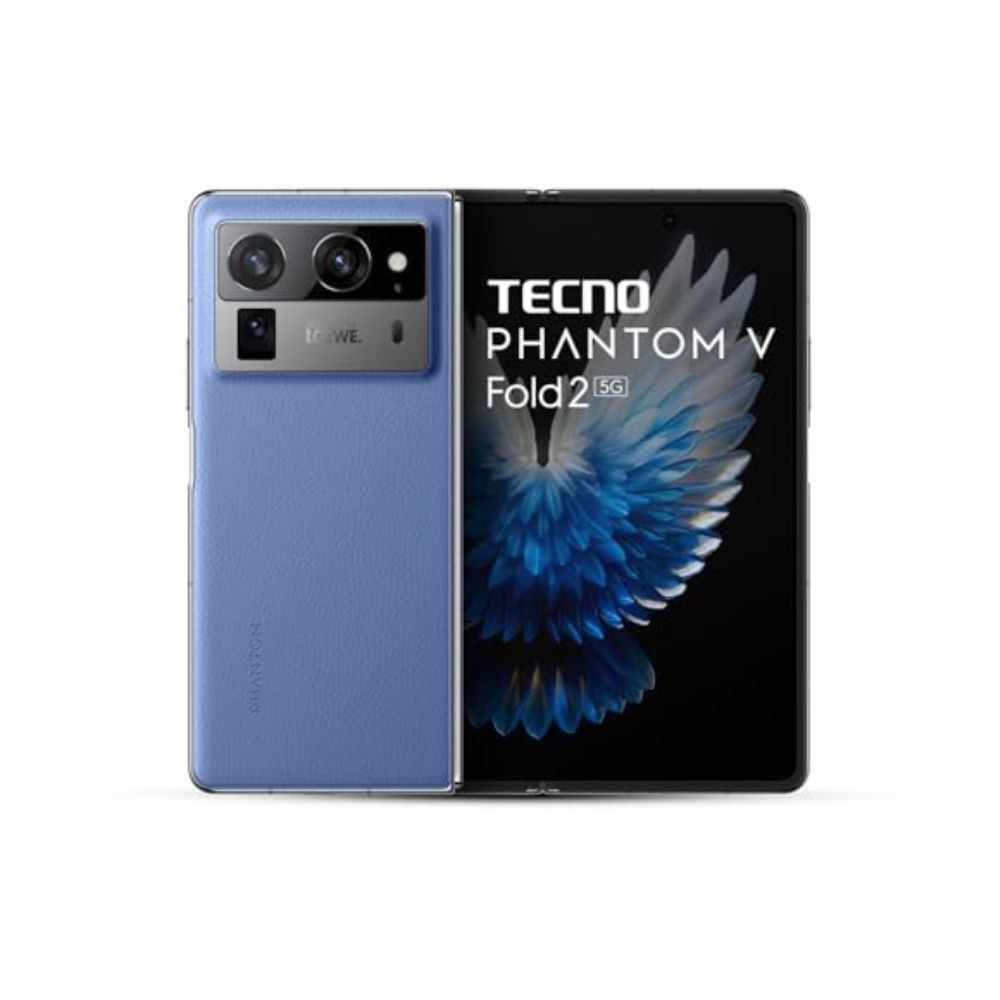 Tecno Phantom V Fold 2 Rippling Blue 12GB512GB Strongest Fold Ever Largest Battery in Fold Segment-5750mAh Segment Largest Display Rear - Triple 50MP Camera with OIS 70W Fast Charger