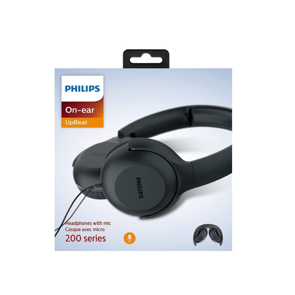 Philips Audio Upbeat TAUH201 Lightweight On-Ear Wired Headphones