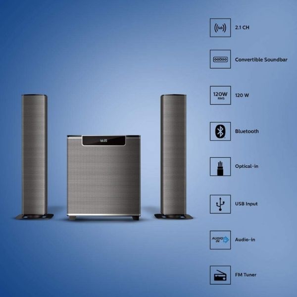 Philips MMS2220B94 120 W Bluetooth Home TheatreBlack 21 Channel