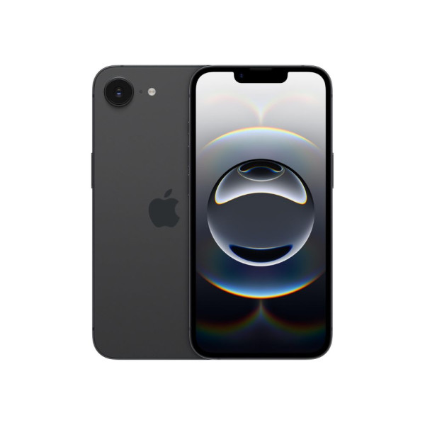 Image of iPhone 16e 128 GB: Built for Apple Intelligence, A18 Chip, Supersized Battery Life, 48MP Fusion. Camera, 15.40 cm (6.1″) Super Retina XDR Display; Black