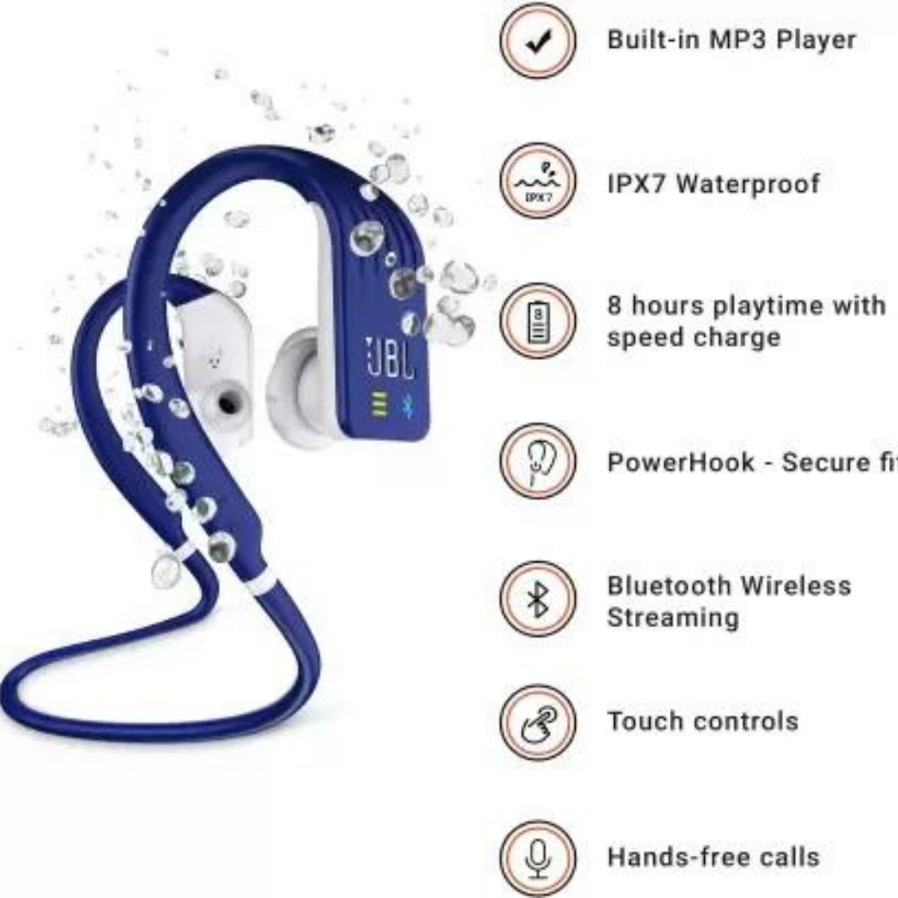 JBL Endurance Dive Bluetooth Earphone Blue In the Ear