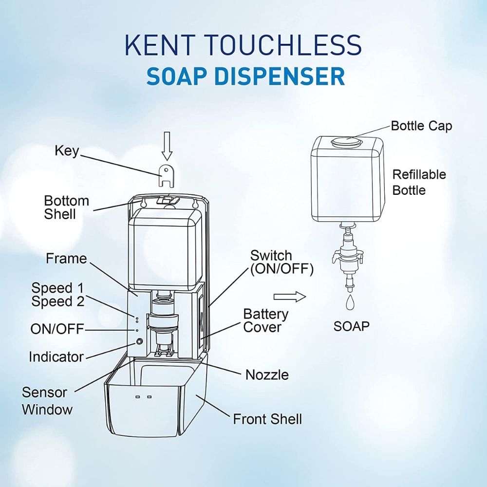 KENT Touchless Sanitiser Dispenser12016 1000 ml Liquid Dispenser
