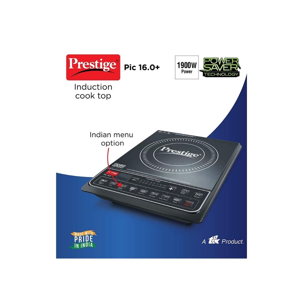 Prestige PIC 160 plus Induction CooktopBlack Push Button