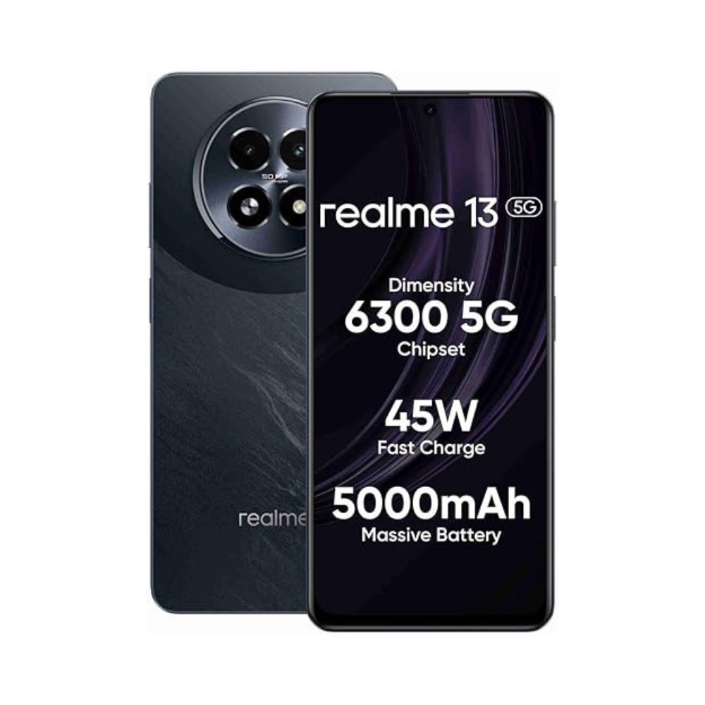 realme 13 5G Dark Purple 8GB RAM 128GB Storage  Expandable Upto 2TB  Up to 18GB Dynamic RAM  50MP AI Dual Camera  672 AMOLED Display  45W Ultra Charging  Dimensity 6300 Processor