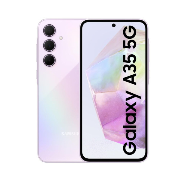 Image of Samsung Galaxy A35 5G (Awesome Lilac, 8GB RAM, 128GB Storage) | Premium Glass Back | 50 MP Main Camera (OIS) | Nightography | IP67 | Corning Gorilla Glass Victus+ | sAMOLED with Vision Booster