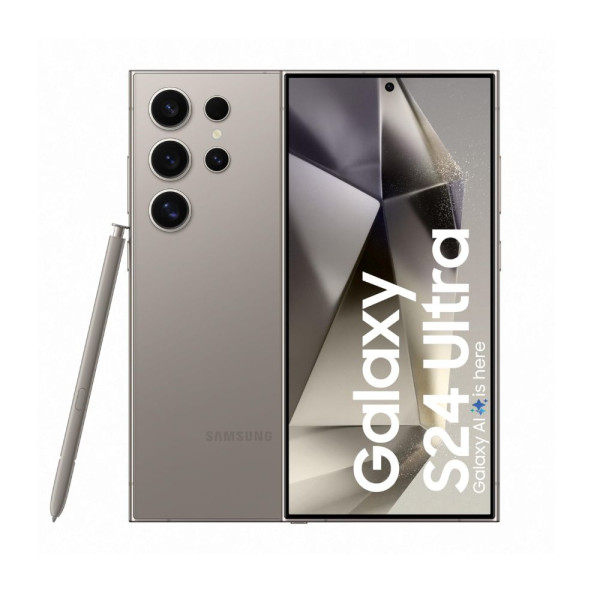 Image of Samsung Galaxy S24 Ultra 5G AI Smartphone (Titanium Gray, 12GB, 256GB Storage)