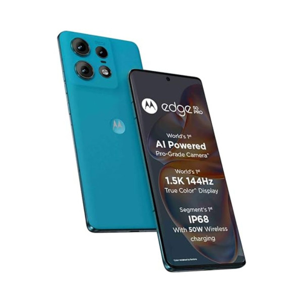 Image of Motorola Edge 50 Pro 5G with 125W Charger (Caneel Bay, 12GB RAM, 256GB Storage)