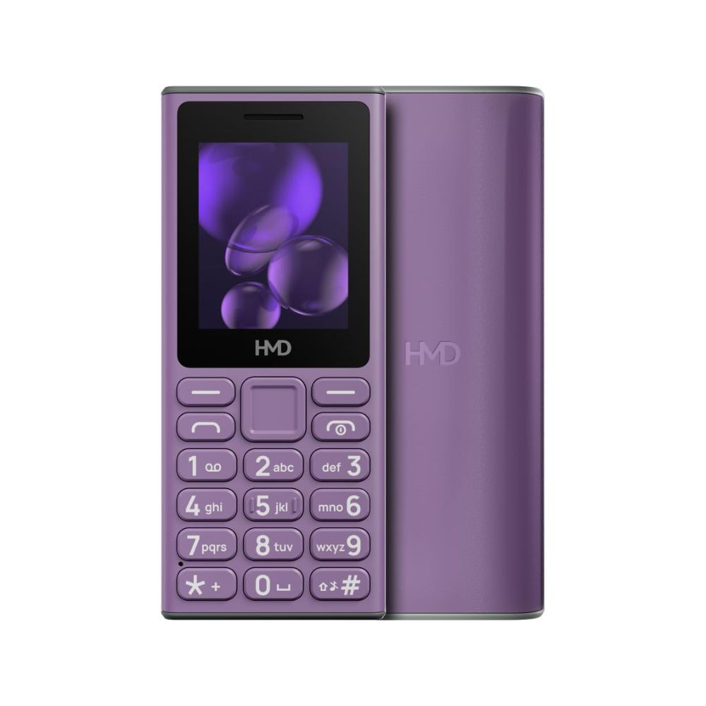 HMD 105 Keypad Phone with Built-in UPI App Phone Talker Long-Lasting Battery Wireless FM Radio Purple