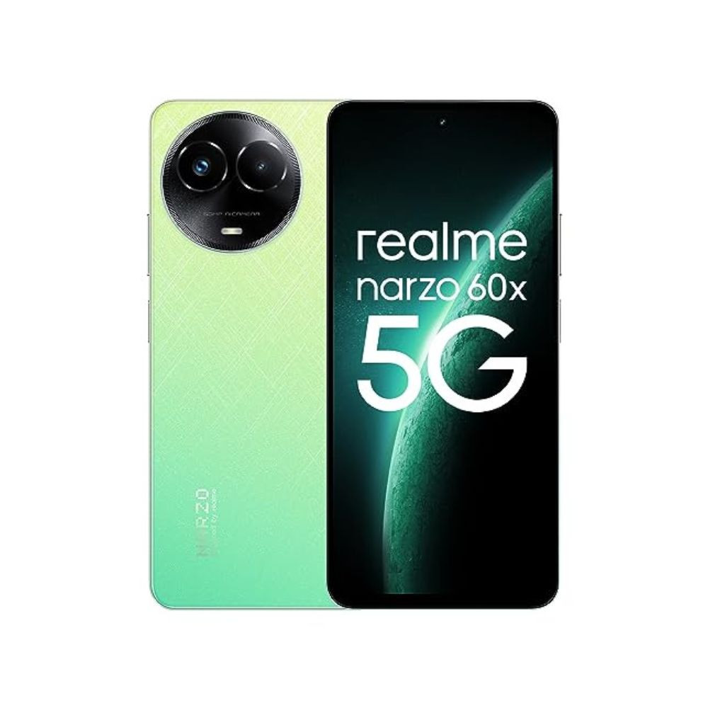realme narzo 60X 5G Stellar Green6GB128GB Storage Up to 2TB External Memory 50 MP AI Primary Camera Segments only 33W Supervooc Charge