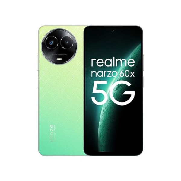Image of realme narzo 60X 5G (Stellar Green,6GB,128GB Storage) Up to 2TB External Memory | 50 MP AI Primary Camera | Segments only 33W Supervooc Charge