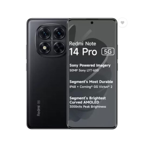Image of Redmi Note 14 Pro 5G (Titan Black, 256 GB) (8 GB RAM)