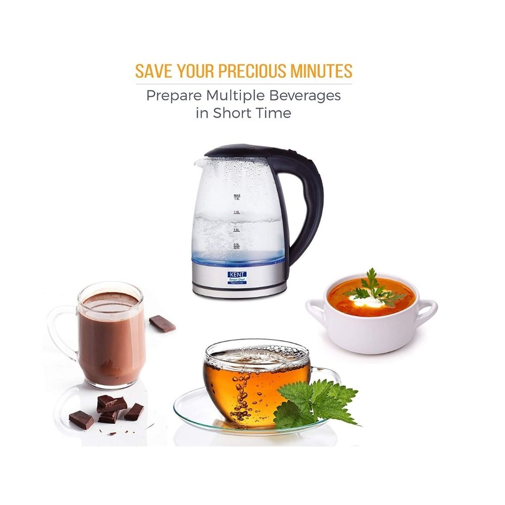 Kent Elegant Electric Glass Kettle 16052 18L Stainless Steel
