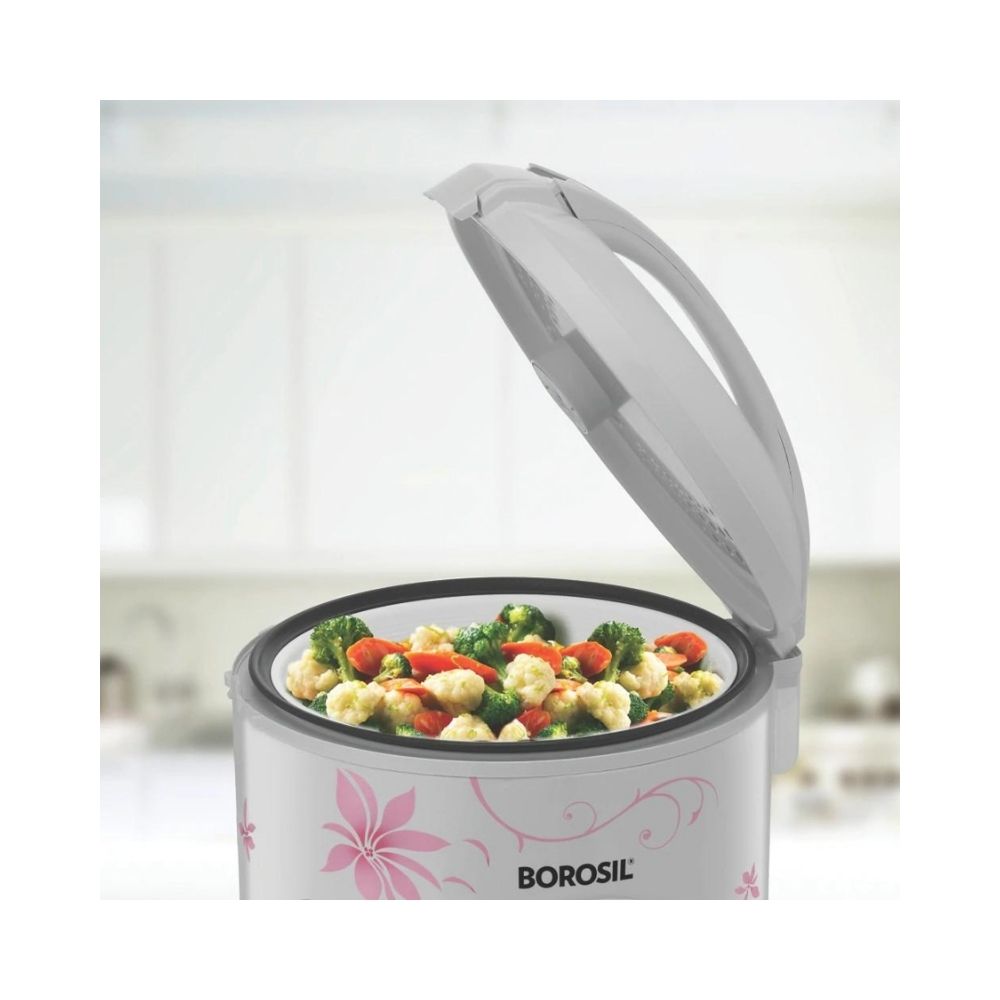 Borosil Pronto Deluxe II 18 Litres 650 Watts Rice Cooker BRC18MPB12 Silver