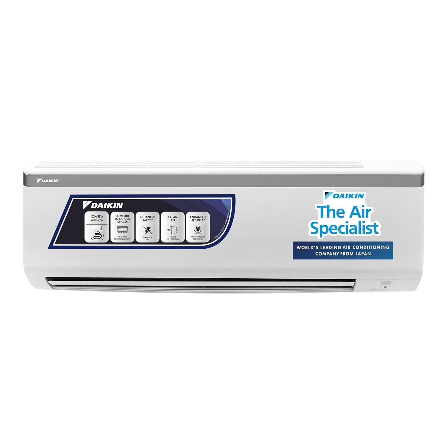 Daikin 08 Ton 3 Star Fixed Speed Split AC Copper PM 25 Filter 2022 Model FTL28U White