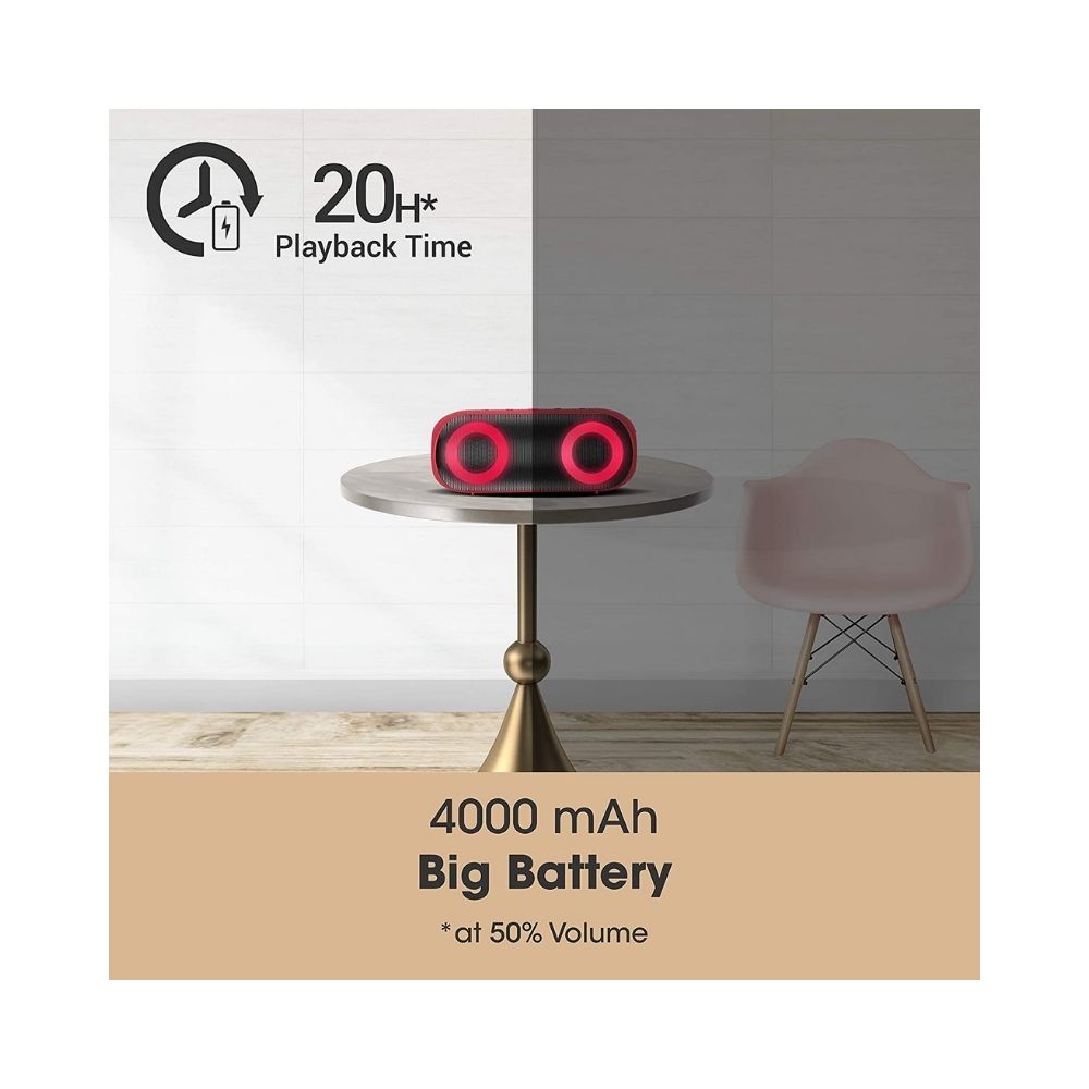 Zebronics Zeb-Music Bomb X Wireless 20W Portable Speaker Red