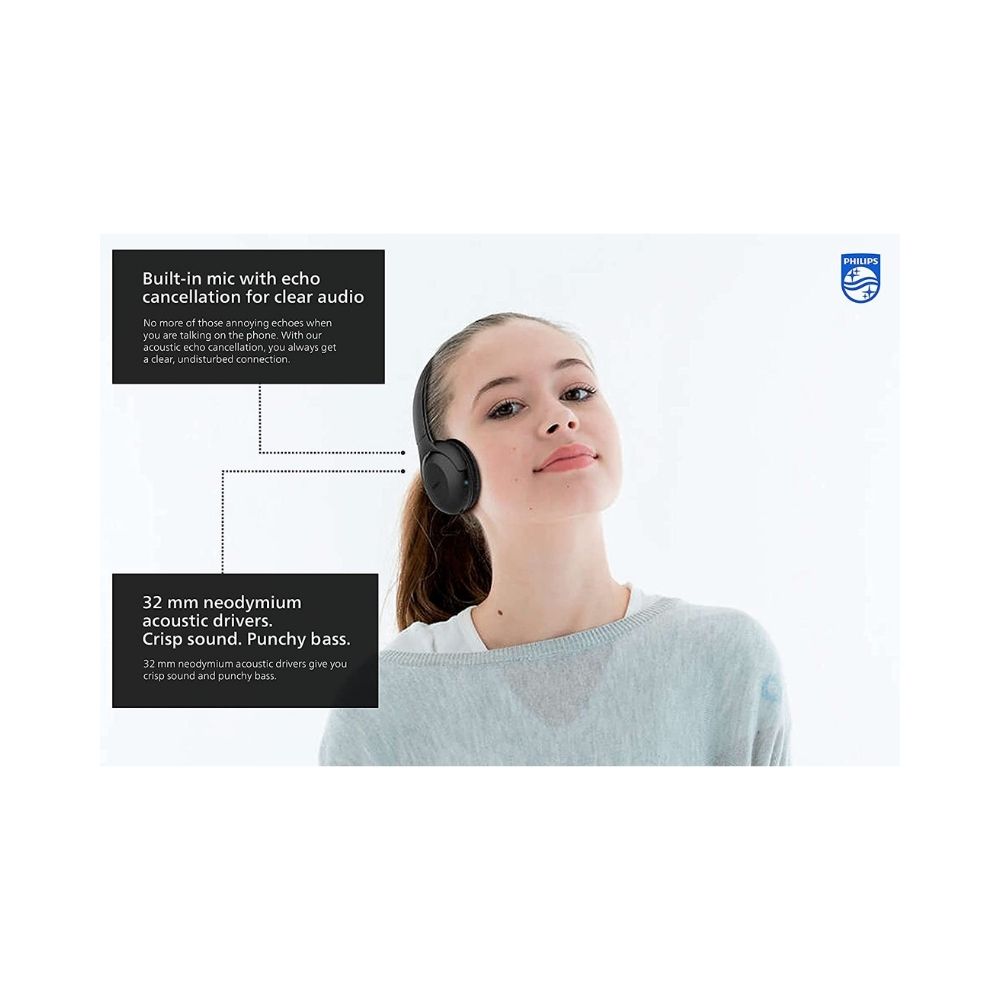Philips UpBeat TAUH202BK Wireless Bluetooth Headset