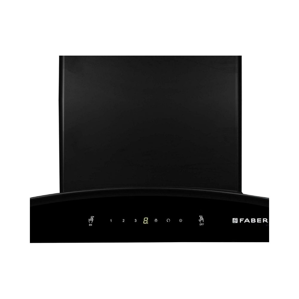 Faber 60 cm 1200 m3hr Heat Auto Clean Chimney Hood Crest Plus HC SC BK 60 Filterless Touch Gesture Control Black