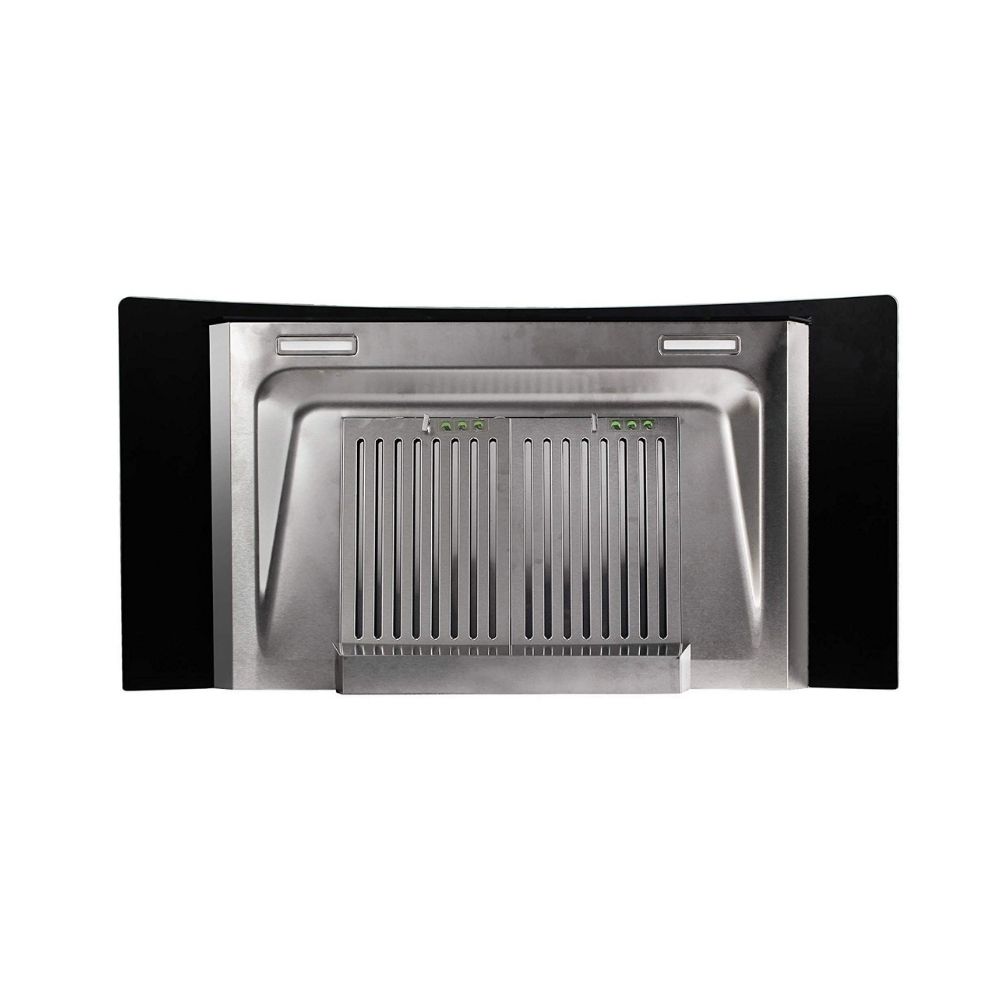 Faber 90 cm 1500 mhr Auto-Clean curved glass Kitchen Chimney HOOD PRIMUS PLUS ENERGY TC SC HC BK-N 90 2 Baffle Filters Touch Control Black