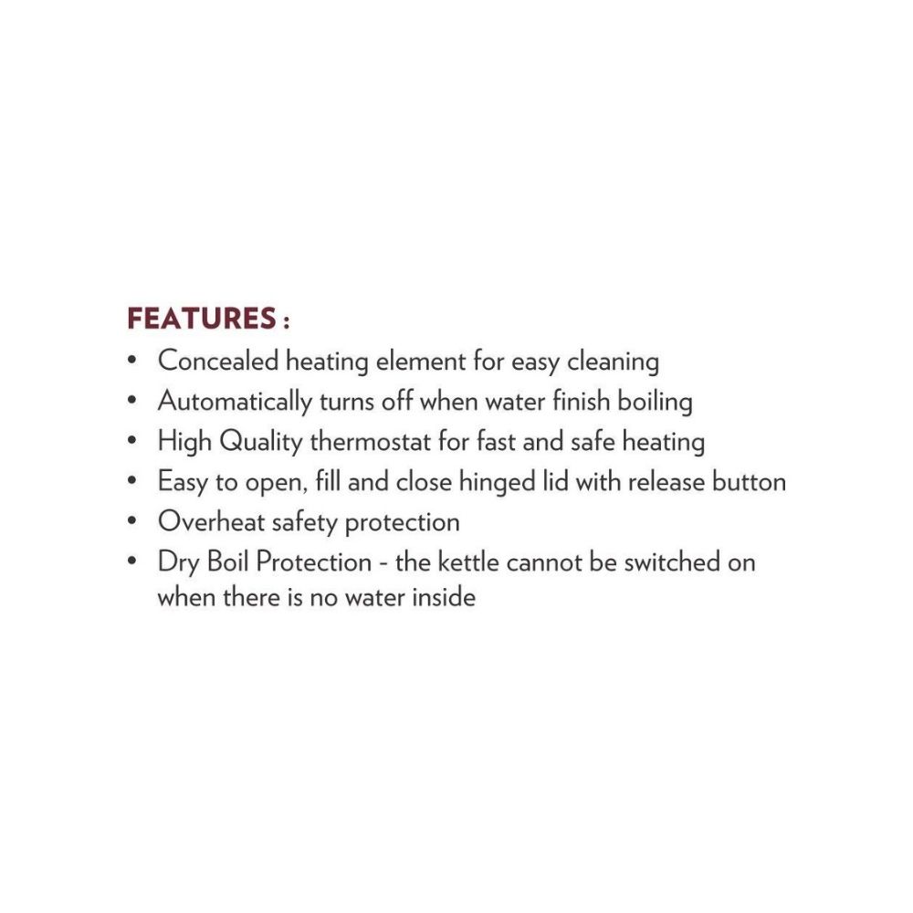 Borosil Rio Electric Kettle Silver 15L