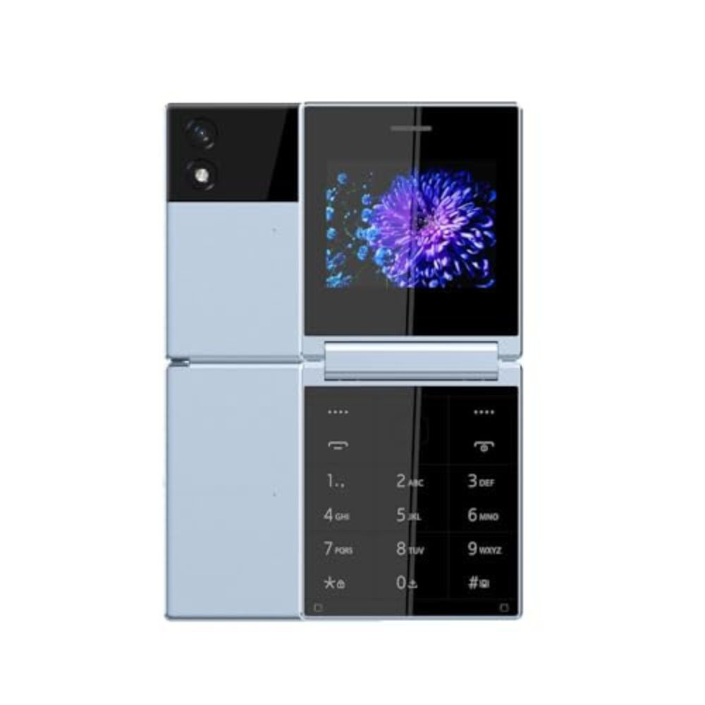 Itel Flip One  Leather Premium Design  Big 24 Display  Dual SIM  Type-C USB Port  BT Caller  KingVoice  Light Blue