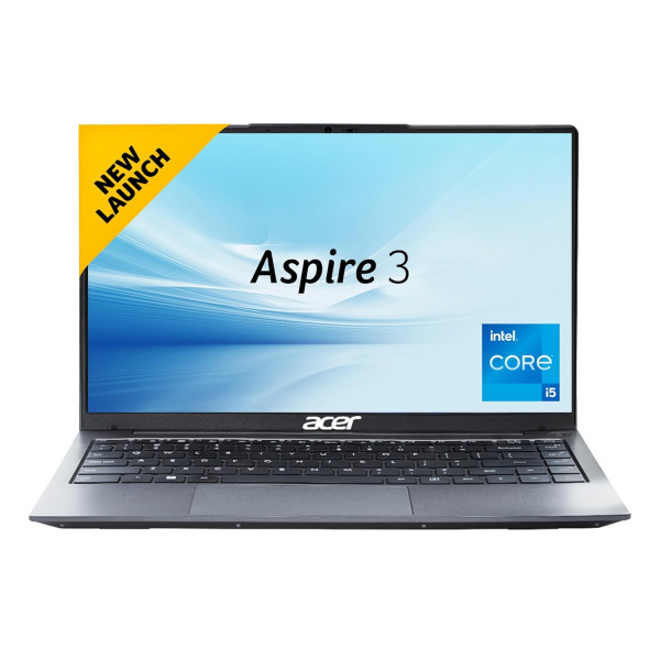 Image of Acer Aspire 3 Intel Core i5-1235U Processor Laptop with 35.56 cm (14") FHD LED-Backlit IPS Display (16GB RAM/512GB SSD/WiFi 6/Intel Graphics/Win11Home) A324-51, Backlit Keyboard, Steel Gray, 1.45KG