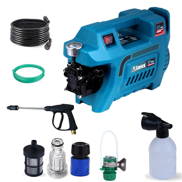 Image of Aimex Electric D7 Plus High Pressure Car Washer Machine, 2200W with Copper Winding for Cleaning Car, 10 Mtr Outlet Pipe