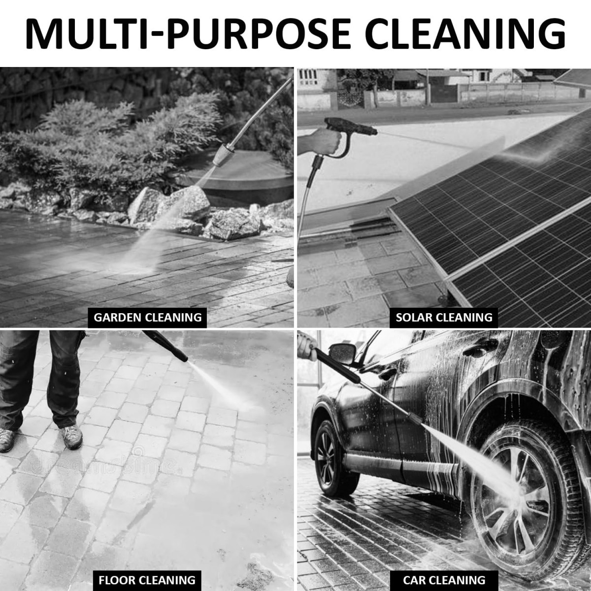 Aimex Electric D7 Plus High Pressure Car Washer Machine 2200W with Copper Winding for Cleaning Car 10 Mtr Outlet Pipe