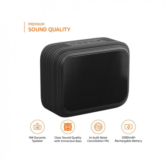 Amazon Basics Bluetooth Speaker IPX6 Water Resistant