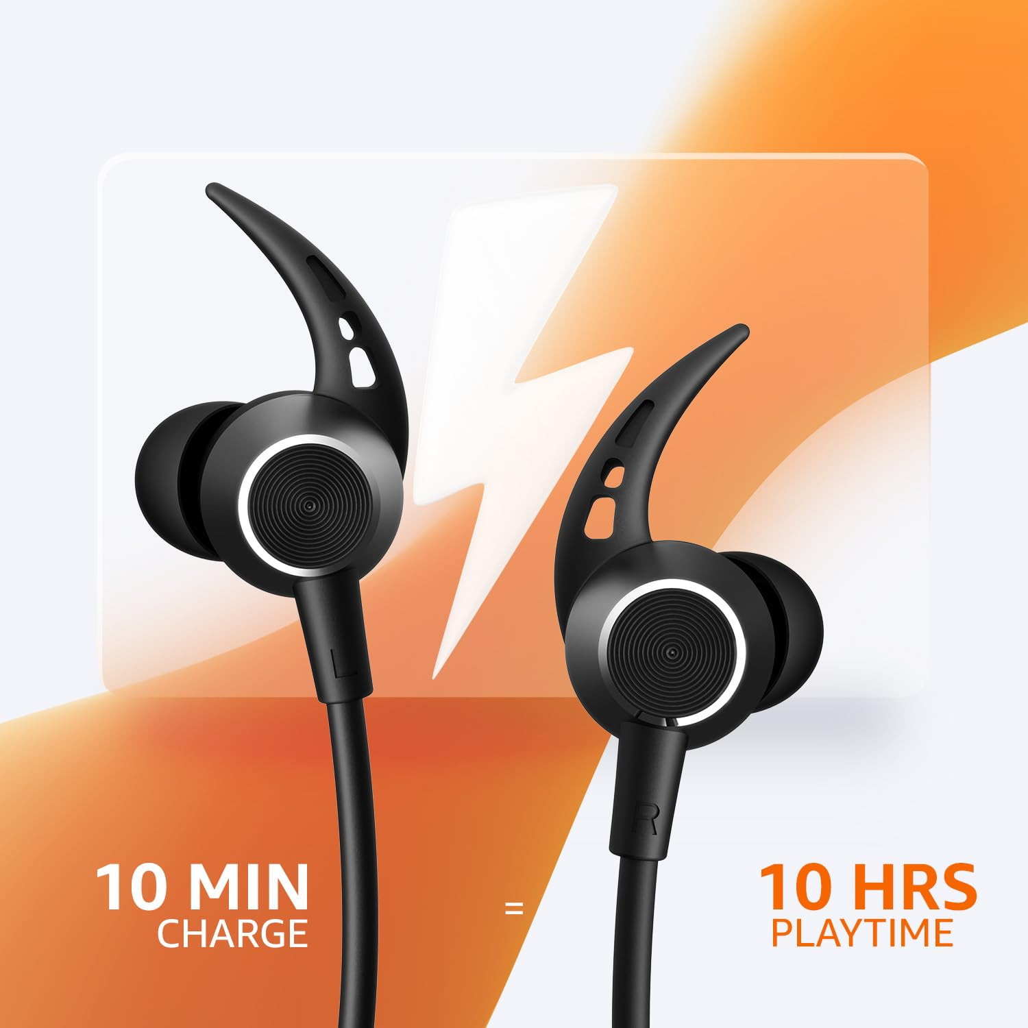amazon basics in-Ear Wireless Neckband with Mic Upto 100 Hours Playback ENC Noise Cancellation Quick Charge Low Latency Gaming Mode Built-in Mic Voice Assistant BT v54 Black