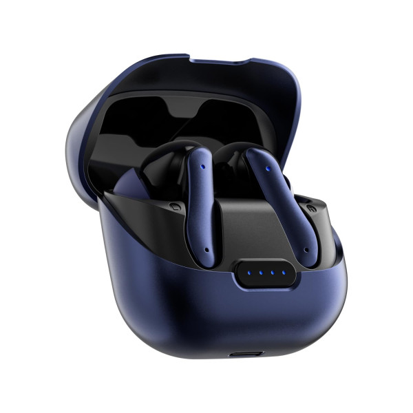 Image of amazon basics TWS in-Ear Earbuds (AB-T01B) with Fast Charging up to 80 Hours of Playtime | Dual 10mm Driver | IPX4 Water-Resistance | Bluetooth 5.3 | Charging Case with Mic | Touch Control (Blue)