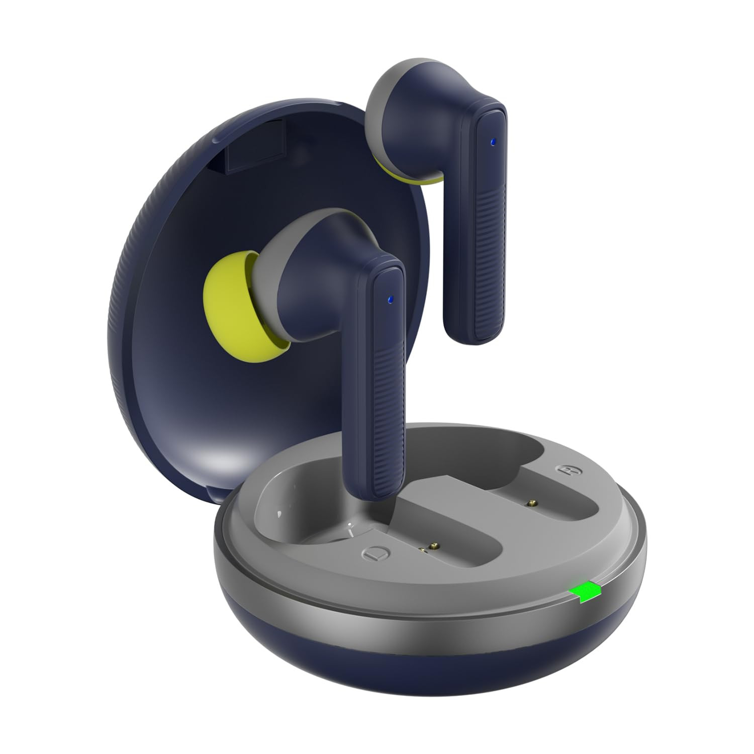 amazon basics TWS in-Ear Earbuds AB-T17 with Fast Charging up to 70 Hours of Playtime Dual 13mm Driver IPX4 Water-Resistance Bluetooth 53 Charging Case with Mic Touch Control Blue