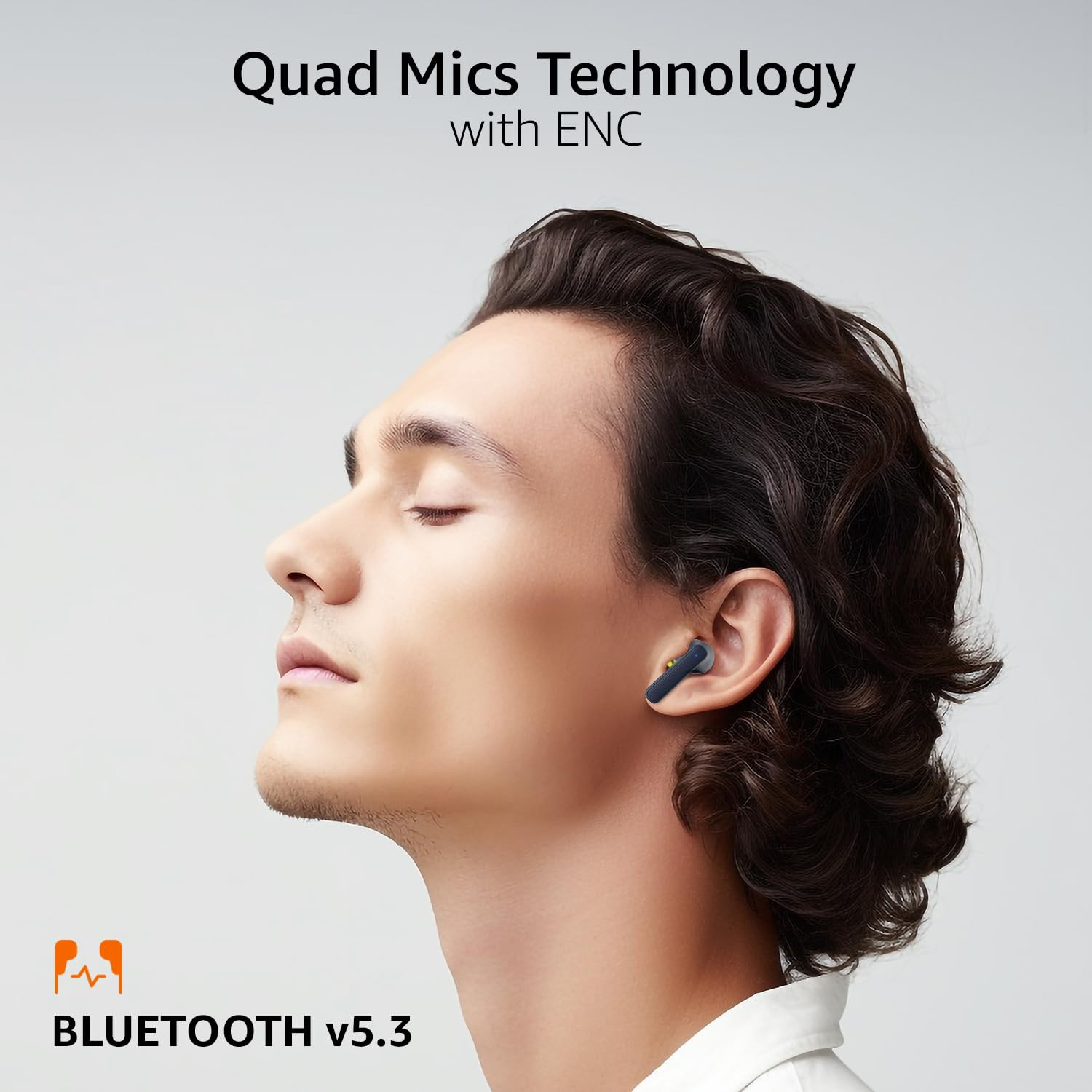 amazon basics TWS in-Ear Earbuds AB-T17 with Fast Charging up to 70 Hours of Playtime Dual 13mm Driver IPX4 Water-Resistance Bluetooth 53 Charging Case with Mic Touch Control Blue