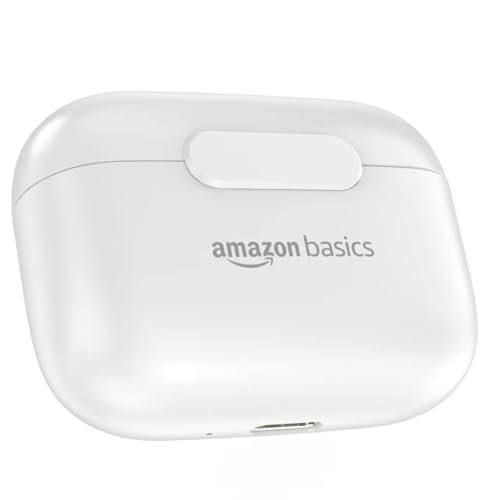 amazon basics TWS in-Ear Earbuds S19 with Fast Charging up to 50 Hours of Playtime Dual 10mm Driver IPX4 Water-Resistance Bluetooth 53 Touch Control White