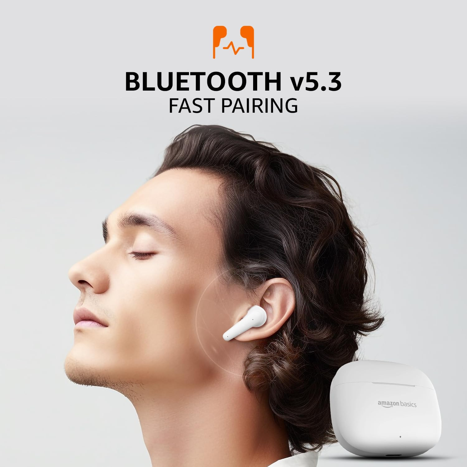 amazon basics TWS in-Ear Earbuds S94 with Fast Charging up to 40 Hours of Playtime Dual 10mm Driver IPX4 Water-Resistance Bluetooth 53 Touch Control White