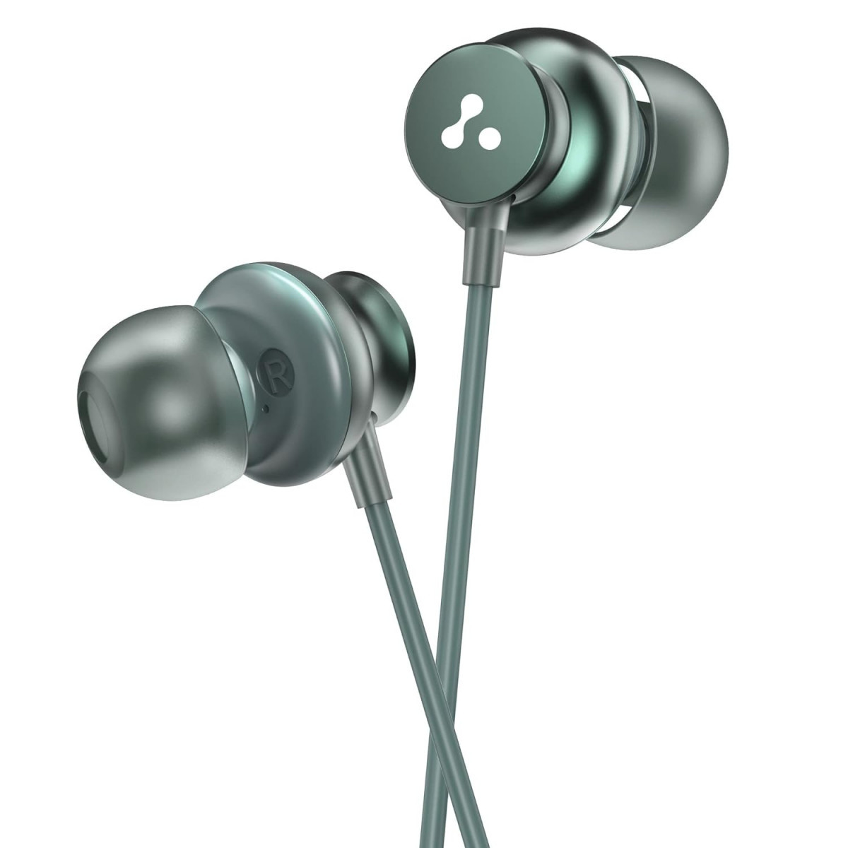 Ambrane Stringz 38 Wired Earphones with Mic Powerful HD Sound with High Bass Tangle Free Cable Comfort in-Ear Fit 35mm Jack Green Normal