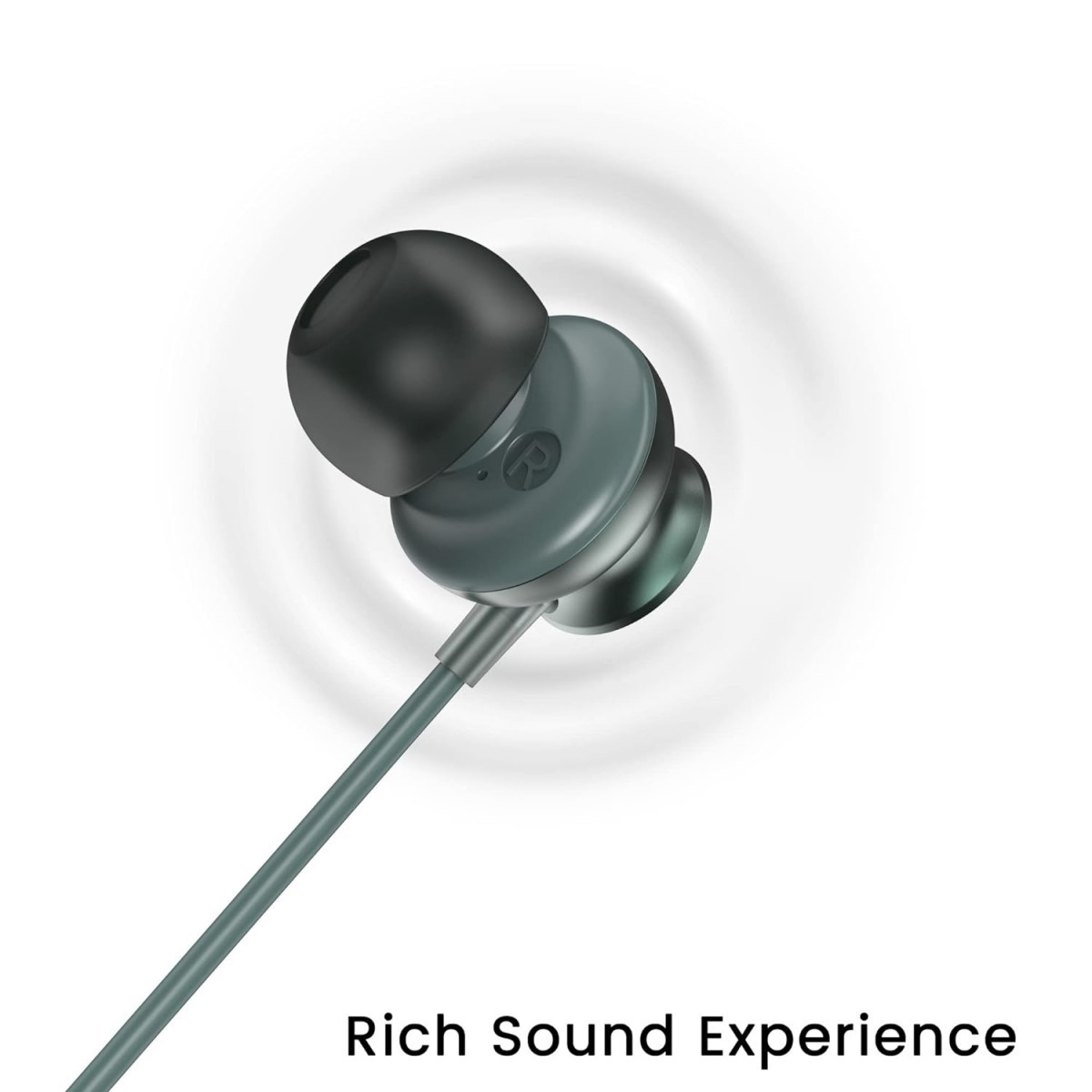 Ambrane Stringz 38 Wired Earphones with Mic Powerful HD Sound with High Bass Tangle Free Cable Comfort in-Ear Fit 35mm Jack Green Normal
