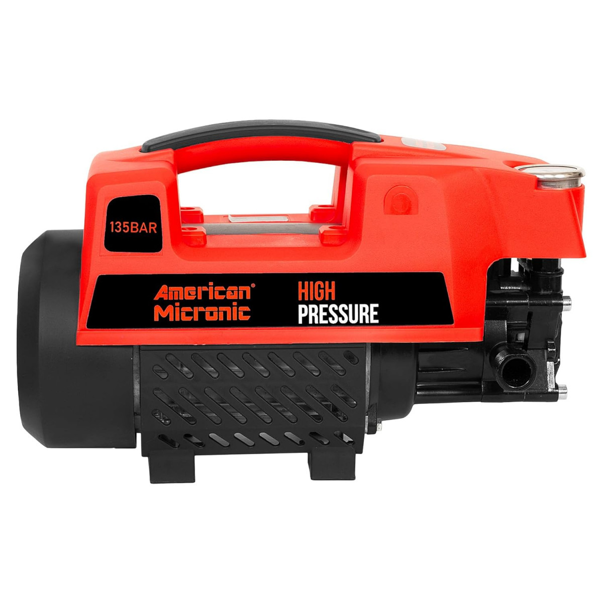 AMERICAN MICRONIC INSTRUMENTS-High Pressure Washer 1800 Watts 135 Bars 65LMin Flow Rate 8 Meters Outlet Hose Isi Marked 4 Meter Wire And Plug-Black And Red