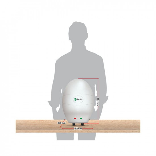 AO Smith EWS-3 Glass Lined 3 Litre 3KW Instant Water Heater Geyser w ABS outer Body Compact SizeSuitable-High-rise Buildings8 Bar High Pressure rating Made for Kitchen and Bathroom Applications