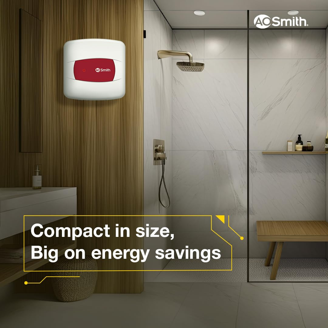 AO Smith Geyser 15 Litre 5 Star Rating BEE  Powerful 2KW Heating  Storage Water Heater With 2X Corrosion Resistant Blue Diamond Glass Tank  Warranty 5 Yr Tank 2 Yr Comprehensive  HSE-SHS-015