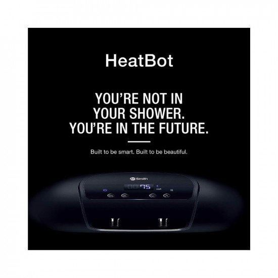 AO Smith HeatBot-SZS-015-DG- SILVER Storage 15 Litre Vertical Digital Display Remote Controlled Water Heater Geyser Silver - 4 Star