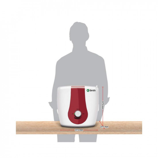 AO Smith SGS-GREEN-010 Storage 10 Litre 3KW Vertical Water Heater Geyser White Express Heat 5 Star