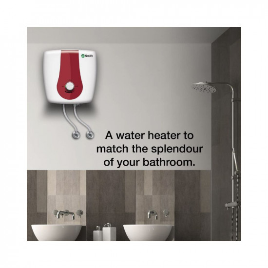 AO Smith SGS-GREEN-010 Storage 10 Litre 3KW Vertical Water Heater Geyser White Express Heat 5 Star